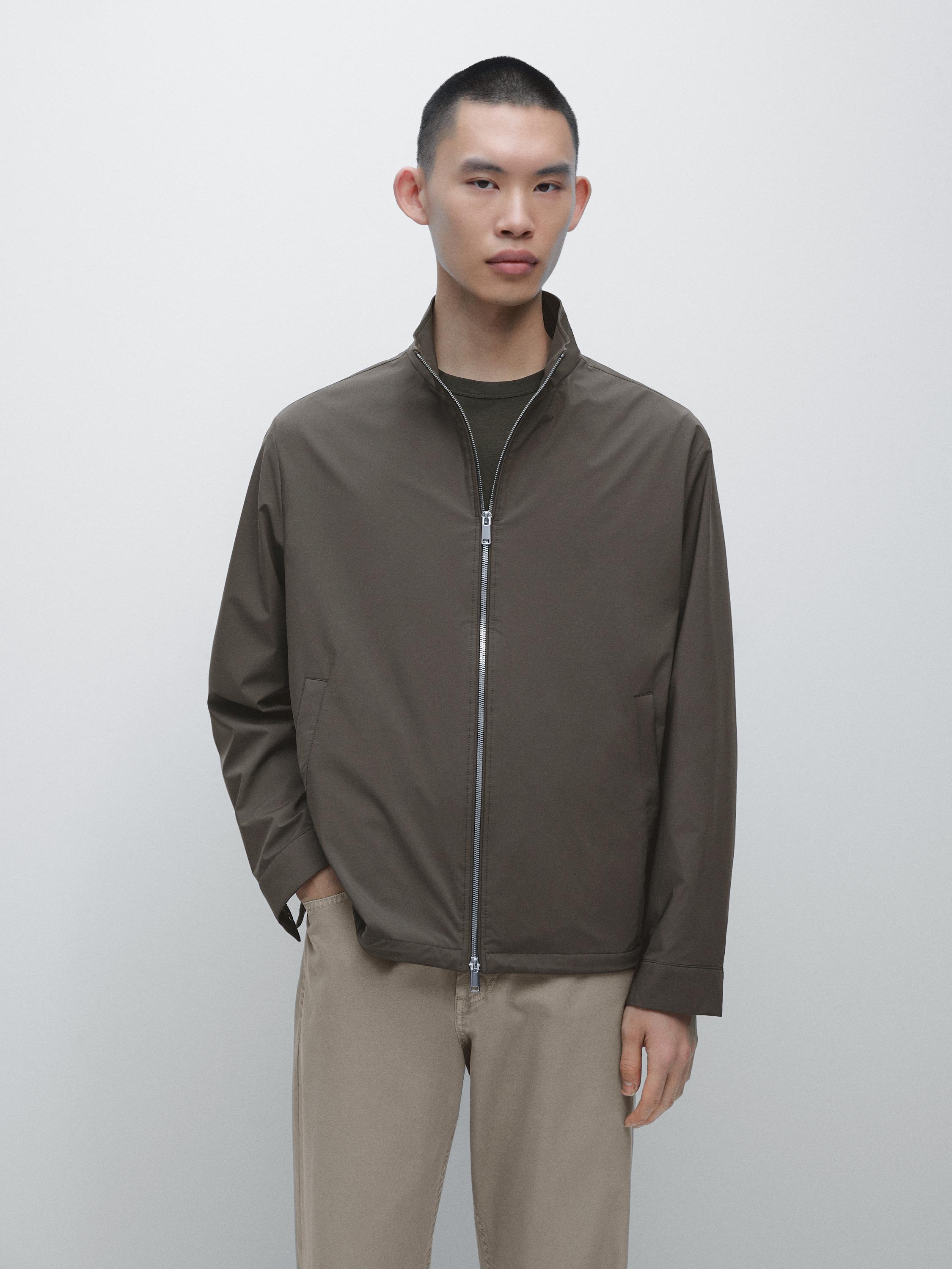 Two-way stretch fabric jacket — Mid-green