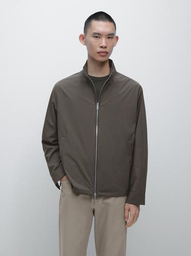 Zara Two-way stretch fabric jacket - Mid-green