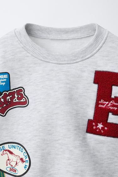 PATCH SWEATSHIRT - Grey marl by Zara - Image 2