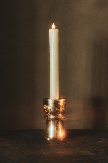 METALLIC GLASS CHRISTMAS TEALIGHT HOLDER - Silver by Zara - Image 5
