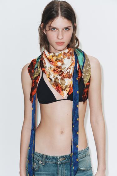 REVERSIBLE PRINTED WRAP TOP - Multicoloured by Zara - Image 2