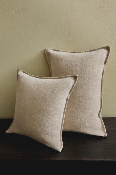 HOUSSE DE COUSSIN LIN SURPIQÛRE - Sable de Zara - Image 6