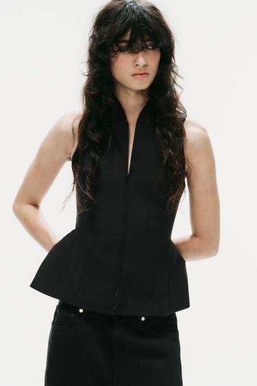 TAILORED VOLUMINOUS VEST — Black 2