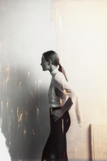 ZW COLLECTION CAPE SHIRT WITH VENTS - Ecru by Zara - Image 6