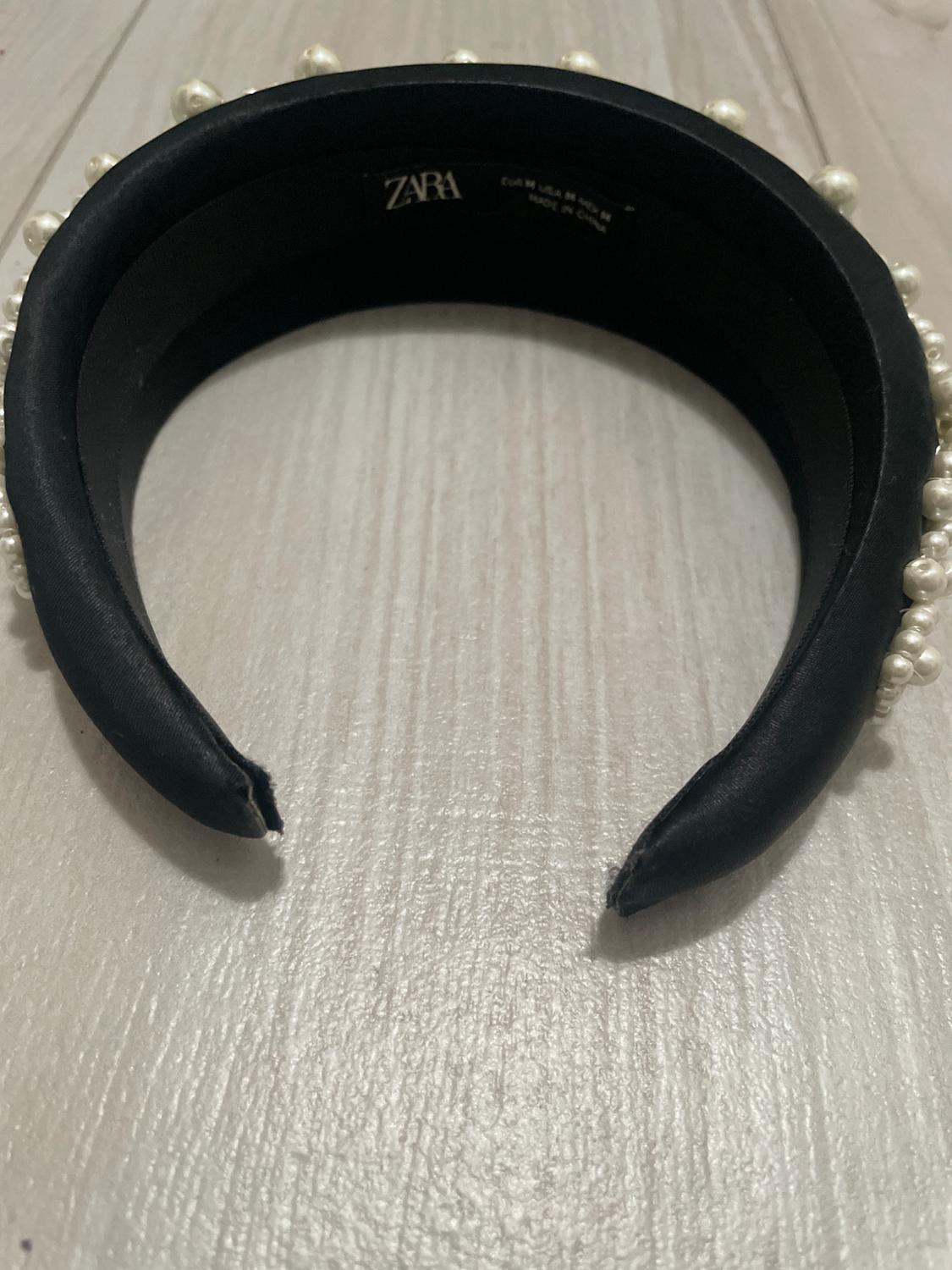 SATIN HEADBAND WITH PEARL BEADS - Image 8