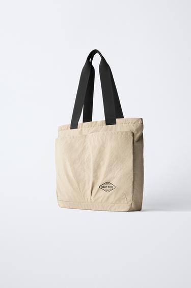 TECHNICAL TOTE BAG - Sand Brown by Zara - Image 1