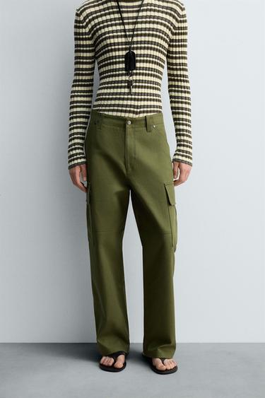 RELAXED FIT CARGO TROUSERS - Khaki by Zara