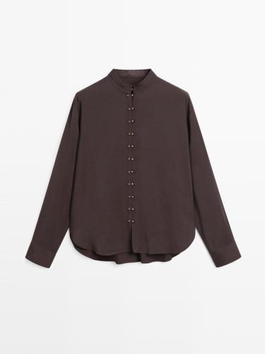 Zara Flowing shirt with button details - 353 - Image 0