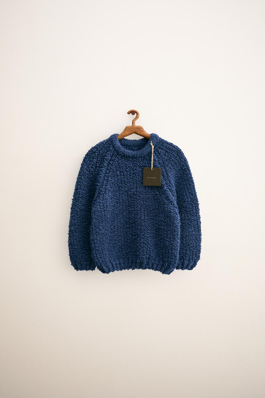 ZARA TIMELESS - 厚手ニットセーター - ダイブルー | ZARA Japan / 日本