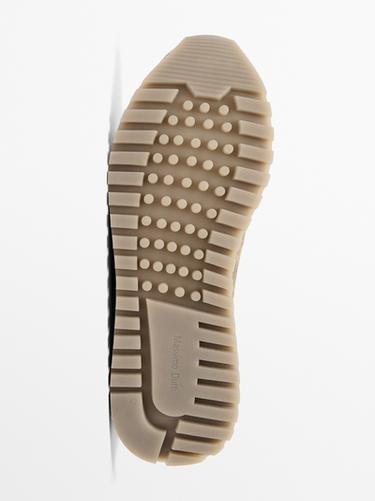 Zara Split suede trainers - Sandy Brown - Image 0
