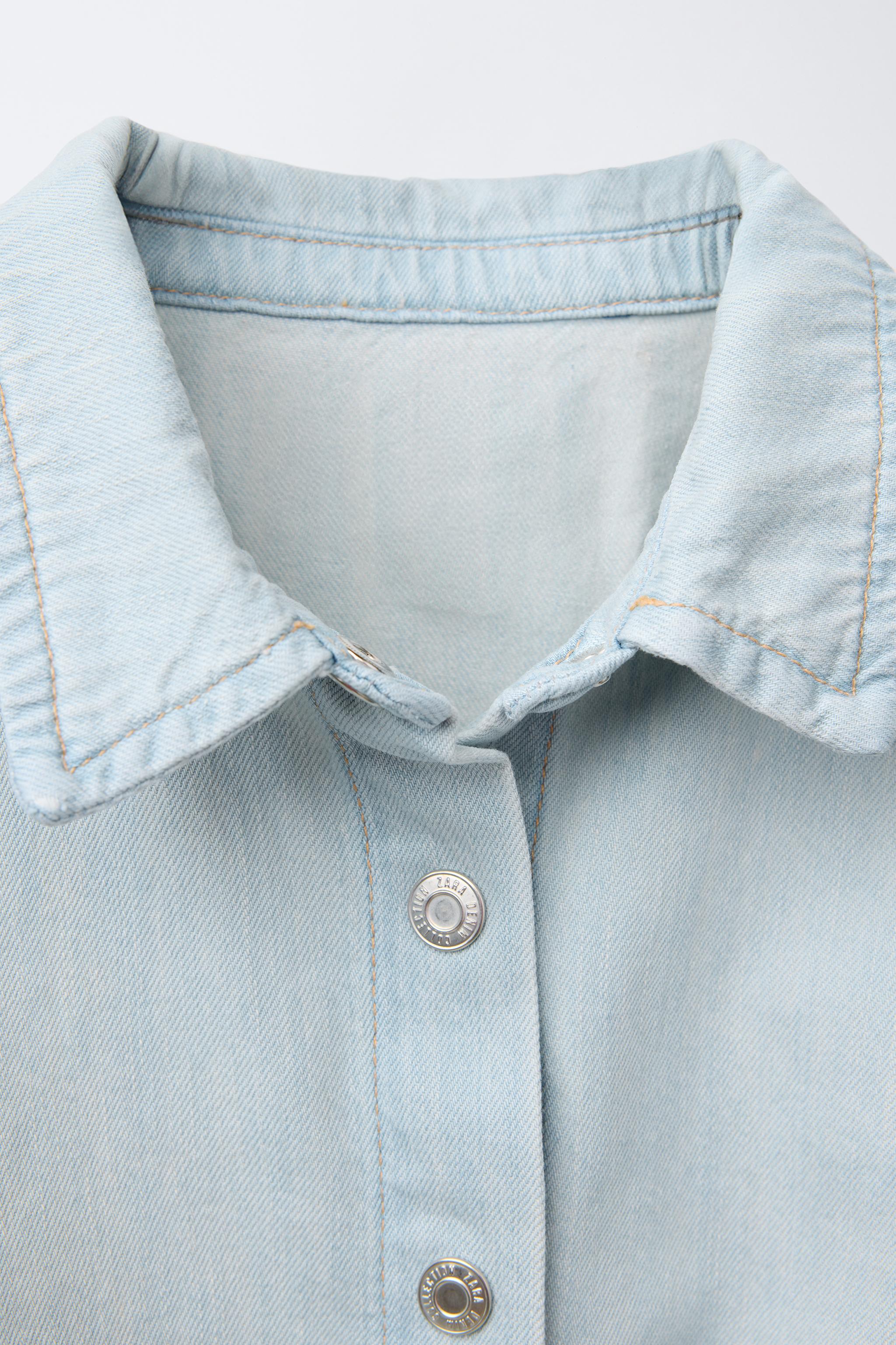 KNOTTED DENIM SHIRT