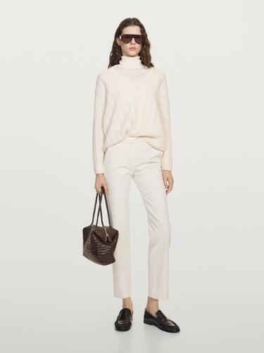 Zara Straight-leg technical trousers - Oyster-white - Image 0