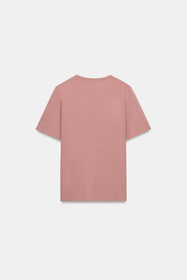 FADED-EFFECT EMBELLISHED T-SHIRT - Pink by Zara - Image 5