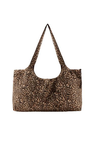 ANIMAL PRINT COTTON MAXI BAG - Leopard by Zara