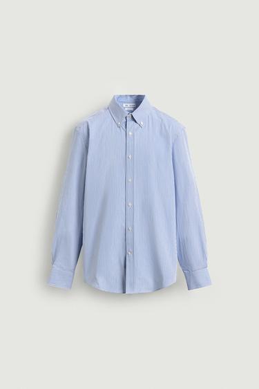 CHEMISE REGULAR FIT COTON - rayures de Zara