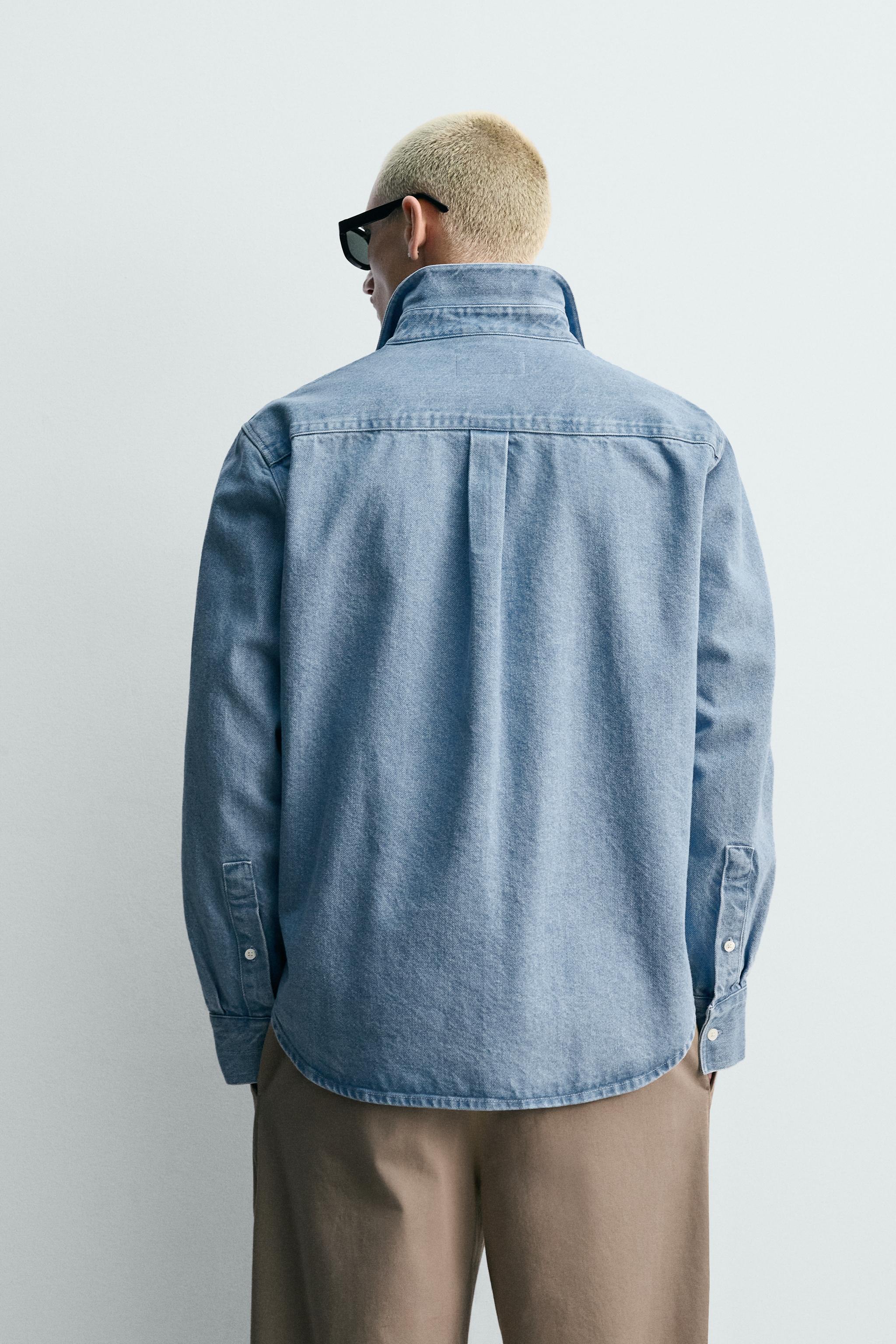 WASHED REGULAR FIT DENIM SHIRT