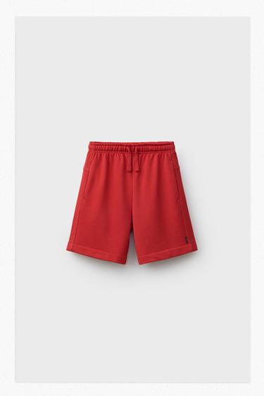 PLAIN BERMUDA SHORTS - Red by Zara