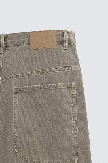 BERMUDA DENIM BALLOON FIT STRUCTURÉ - Kaki de Zara - Image 10