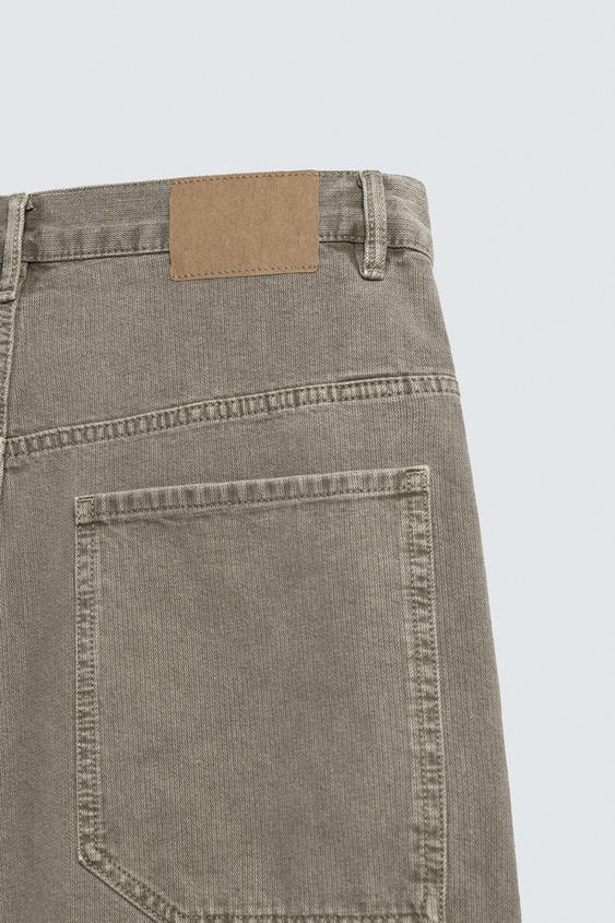 BERMUDA DENIM BALLOON FIT STRUCTURÉ - Kaki de Zara - Image 10