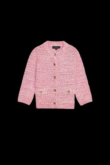 STRICKJACKE MIT 3/4-ÄRMELN - Rosa von Zara - Bild 0