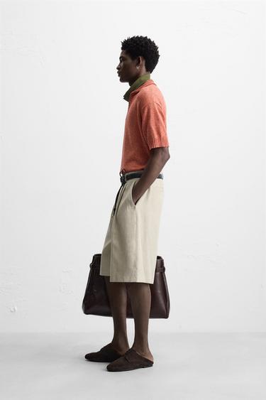 CONTRAST KNIT POLO SHIRT - Red by Zara - Image 4