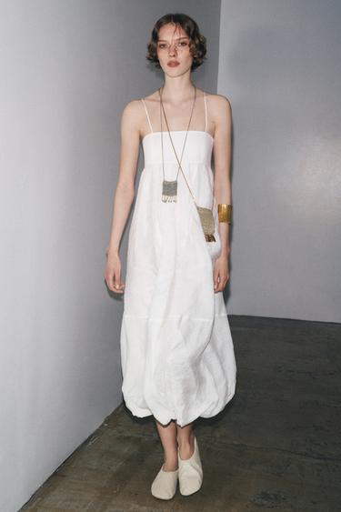ZW COLLECTION LONG STRAPPY DRESS - Oyster-white by Zara - Image 6