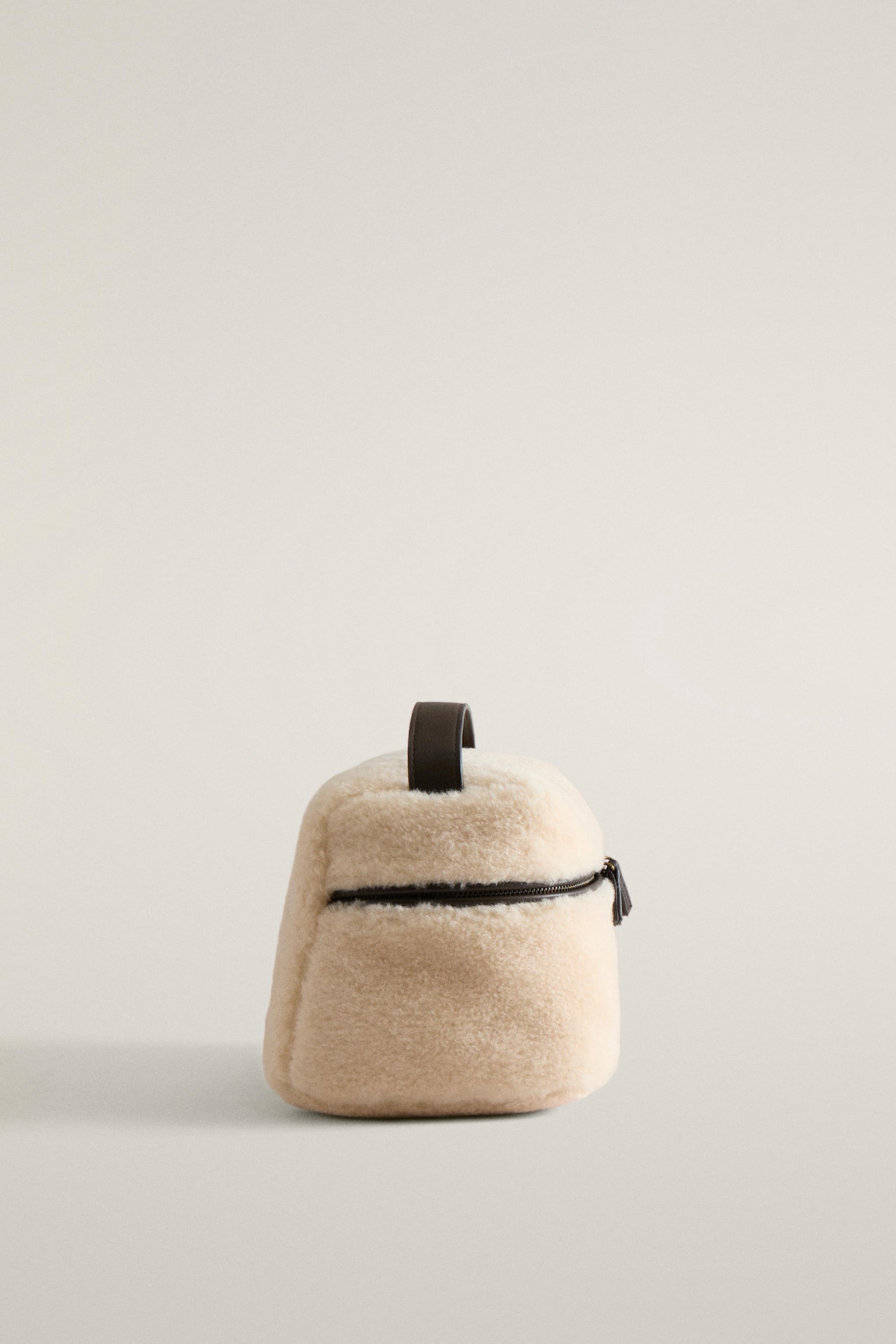 SHEARLING MAKEUP BAG