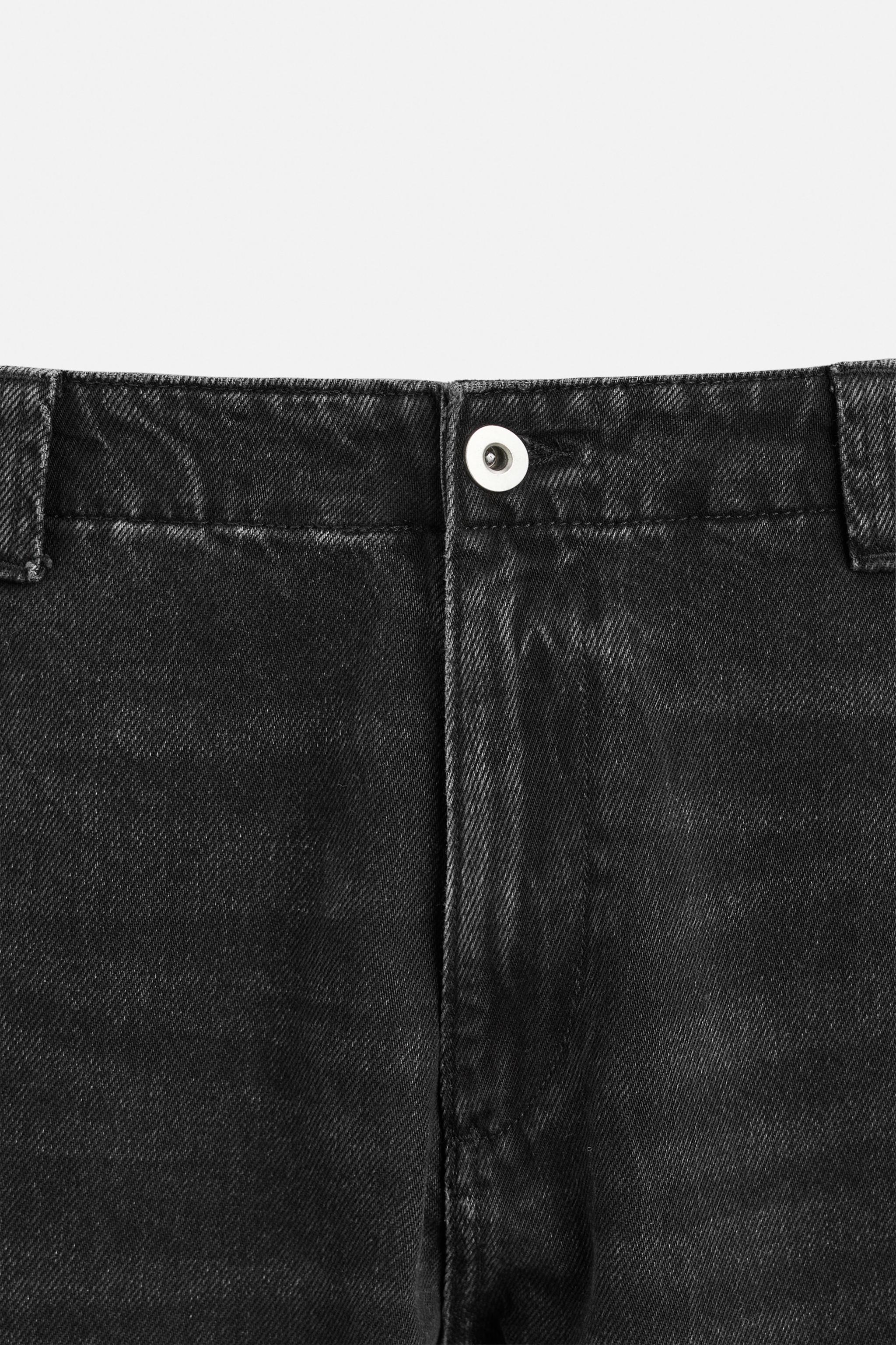 フレアフィットジーンズ サイドジッパー - カーボン | ZARA