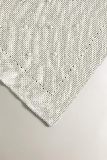 PLAID ENFANT EN MAILLE - Écru de Zara - Image 1