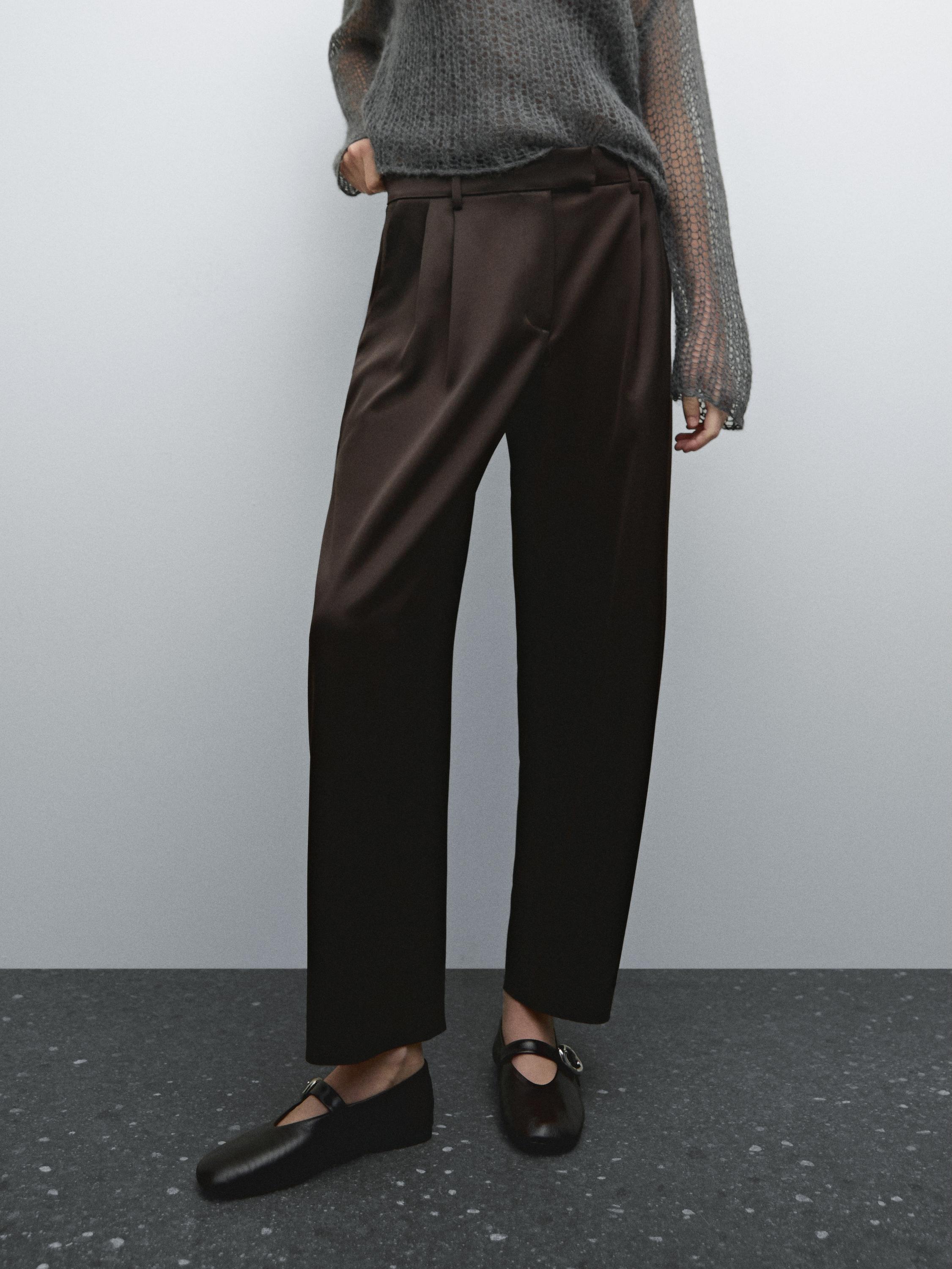 Flowing wide leg trousers zara deals