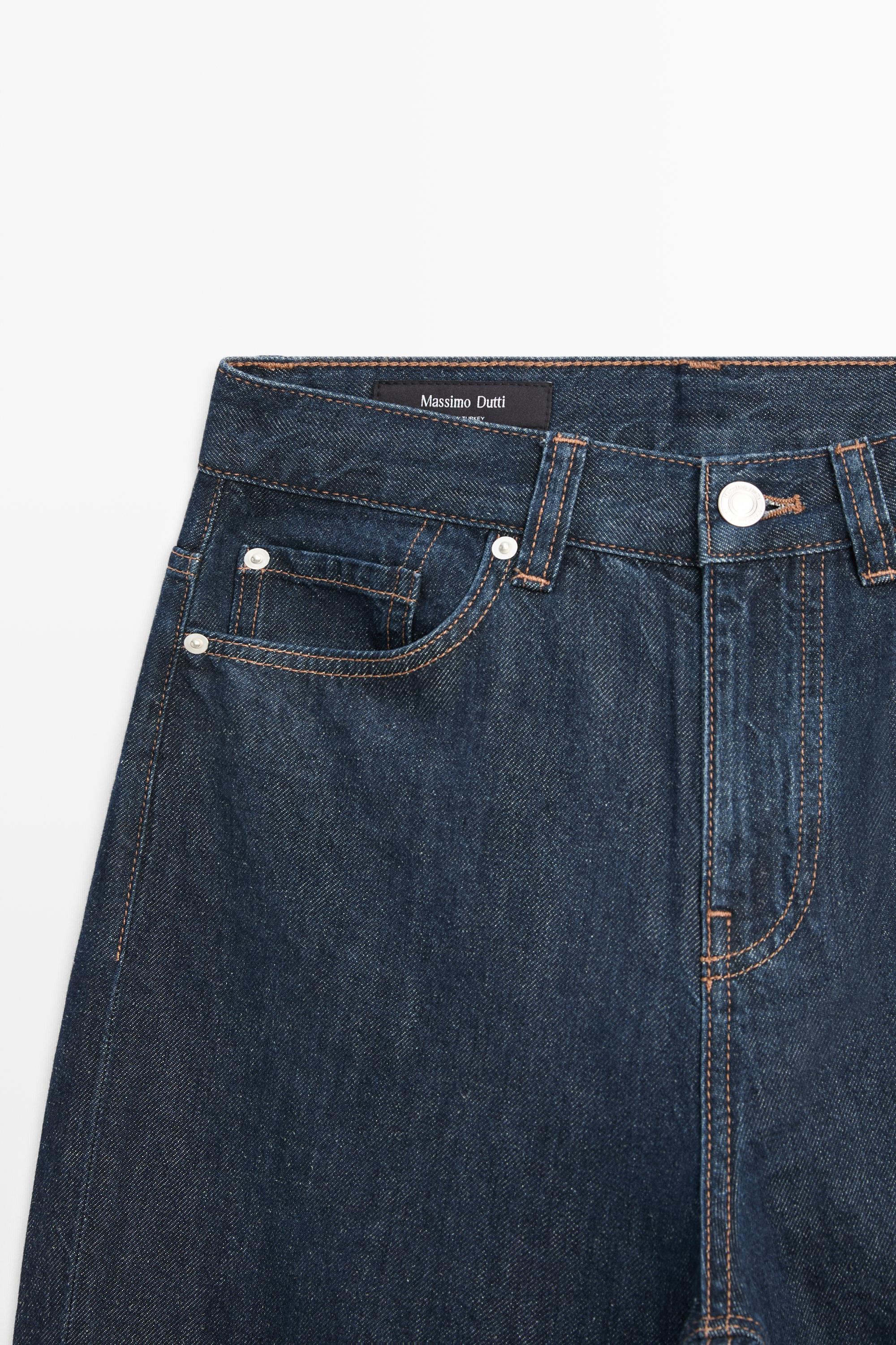 Mid-rise wide-leg cropped jeans