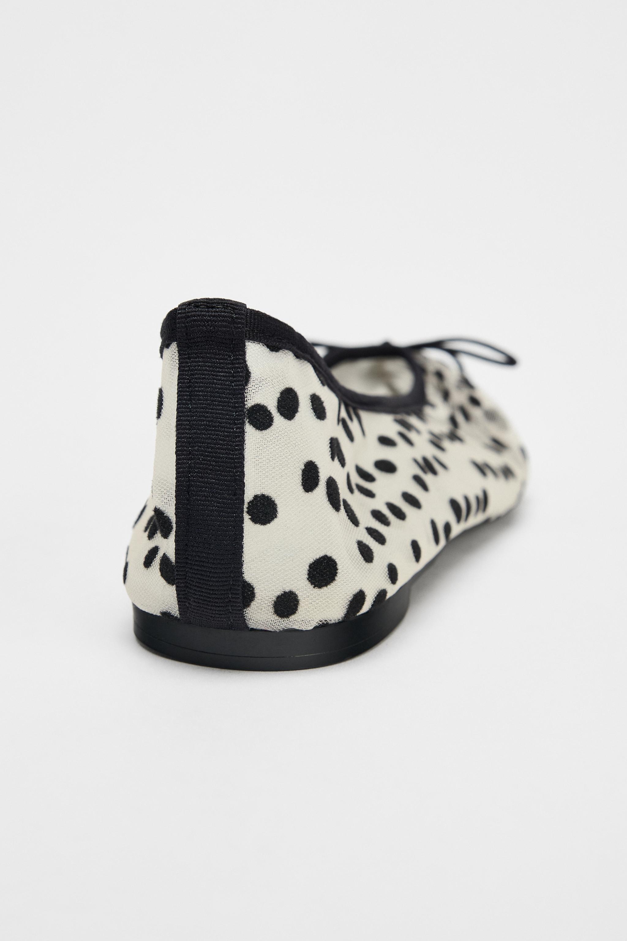 MESH BALLET FLATS WITH BOW