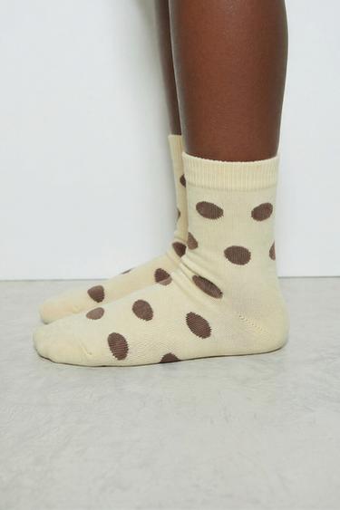 3-PACK OF LONG STRIPED AND POLKA DOT SOCKS - Yellow by Zara