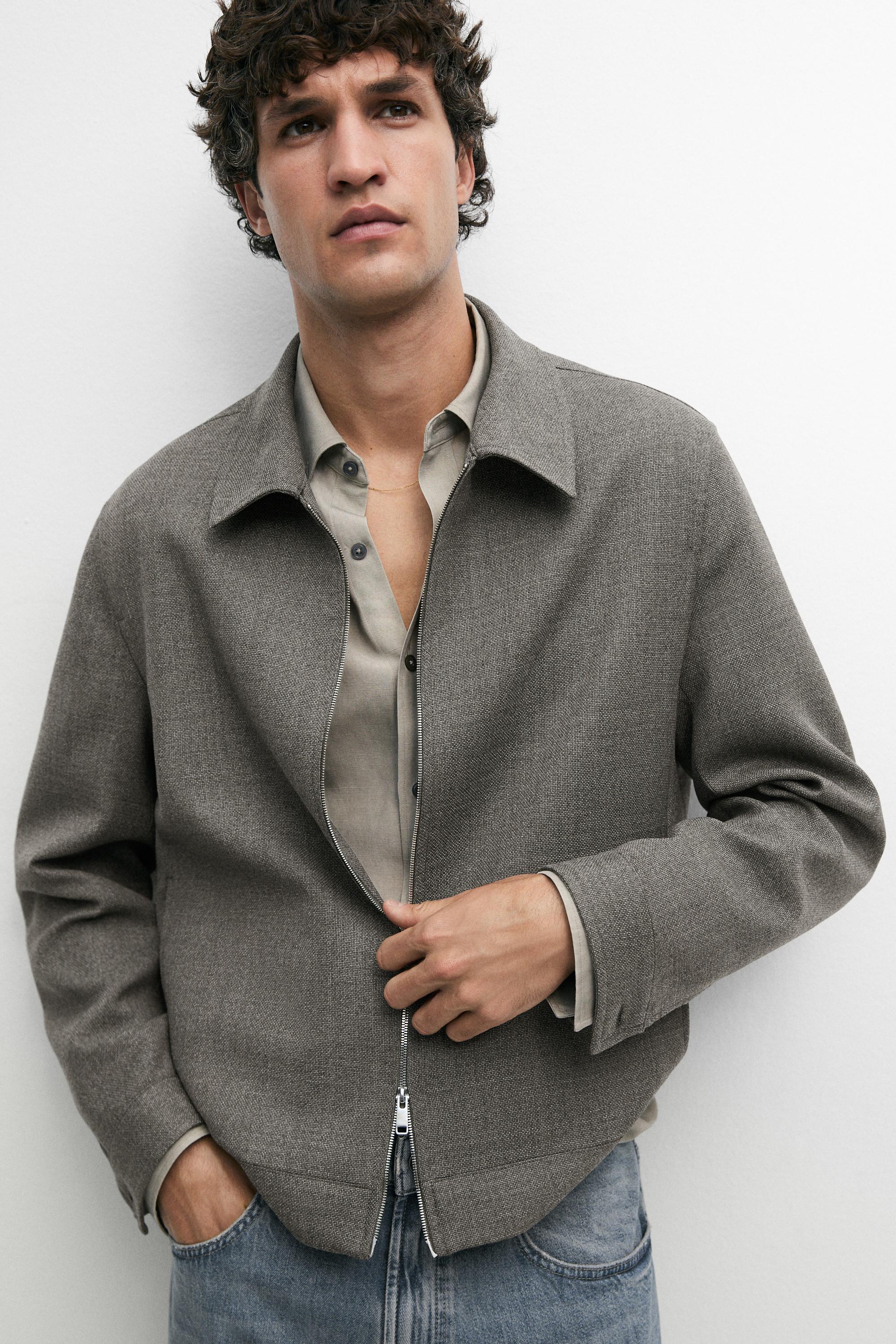 Blouson structuré 100 % laine