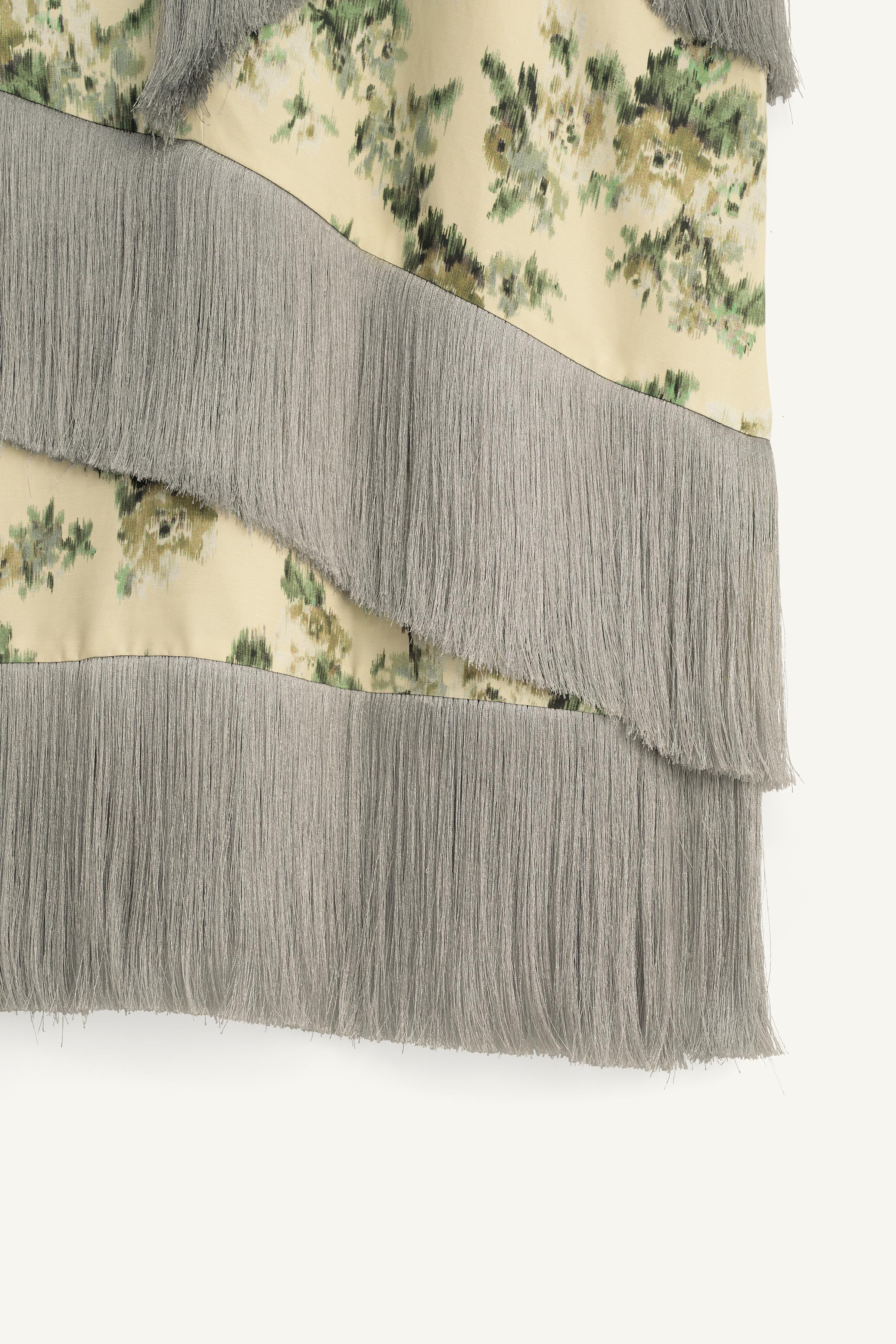 LIMITED EDITION FLORAL FRINGE SKIRT