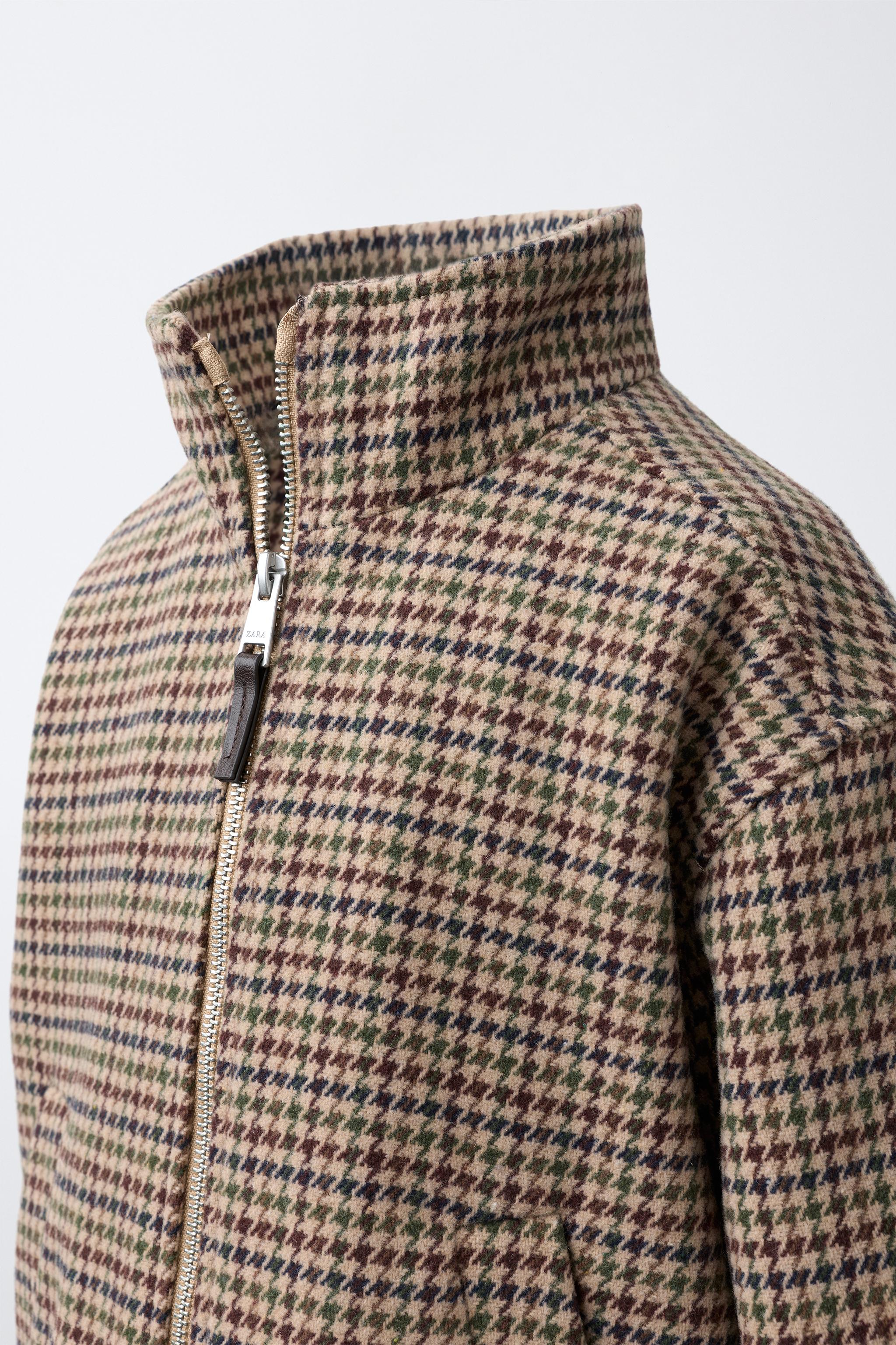 BLOUSON IMPRIMÉ PIED-DE-POULE