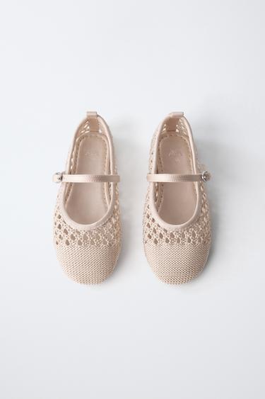 BALLERINES EFFET CROCHET - Rose de Zara - Image 3