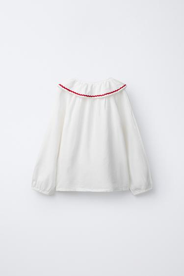 AGES 2-6/ WAVY TRIM AND HEART PRINT PYJAMAS - Ecru by Zara - Image 2