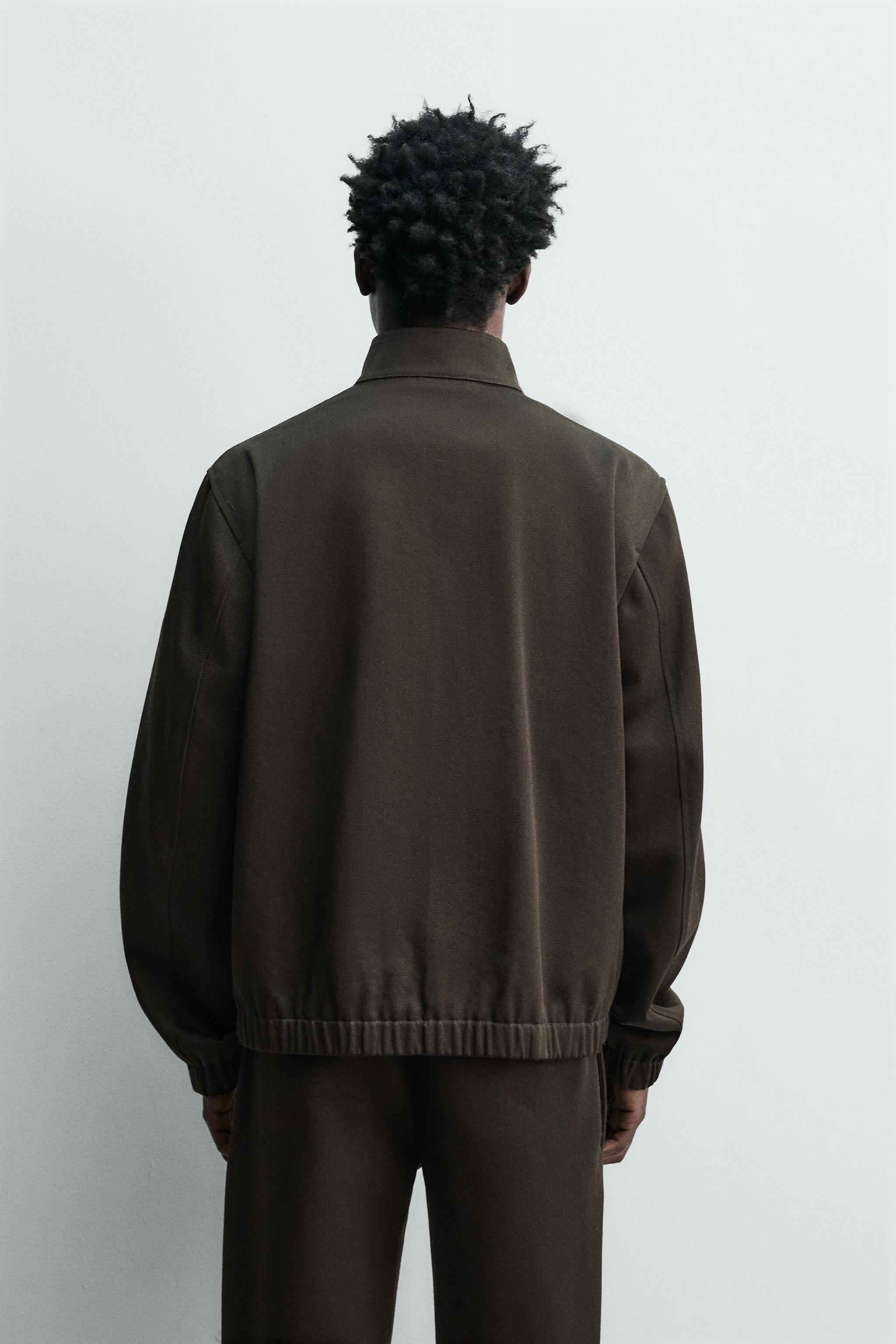 WOOL-COTTON TEXTURED JACKET - Chocolate | ZARA United States