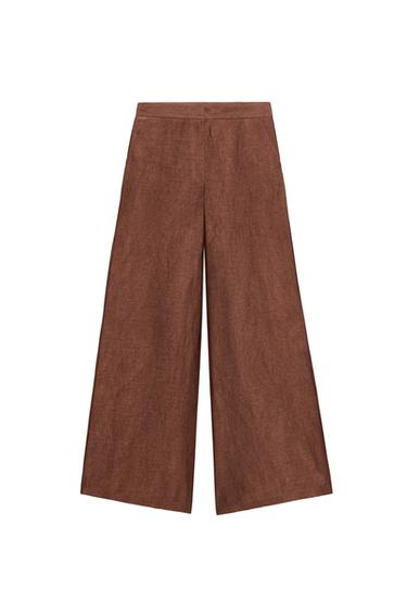 بنطلون منسدل واسع - dark russet الخاص بـ Zara