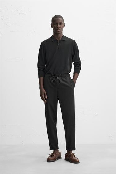 PANTALÓN CINTURA JOGGER EASY CARE - Negro de Zara - Imagen 0