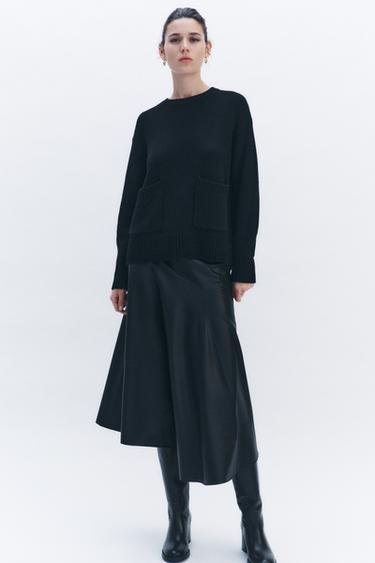 СВИТЕР С КАРМАНАМИ — ЧЕРНЫЙ от Zara — изображение 0