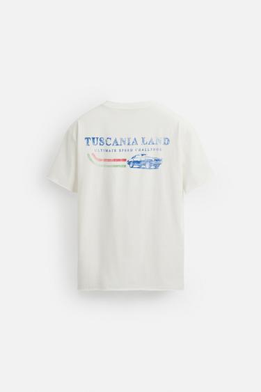 T-SHIRT TEXTE IMPRIMÉS DÉLAVÉS - Blanc cassé de Zara - Image 7