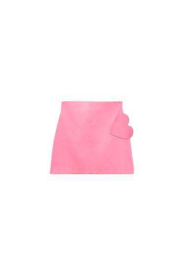 SATIN SKIRT WITH HEART
