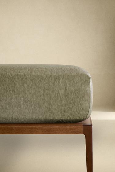 KATOENEN JERSEY MODAL HOESLAKEN (140 GxM²) | 30 CM HOOG - Groen van Zara