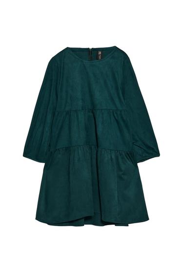 FAUX SUEDE DRESS