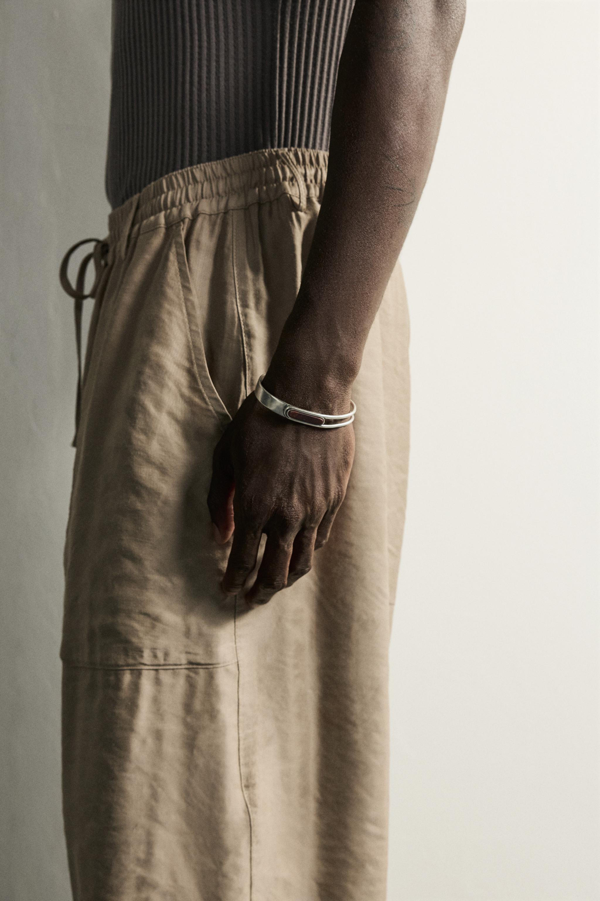 COMBINED RIGID BRACELET — Silver