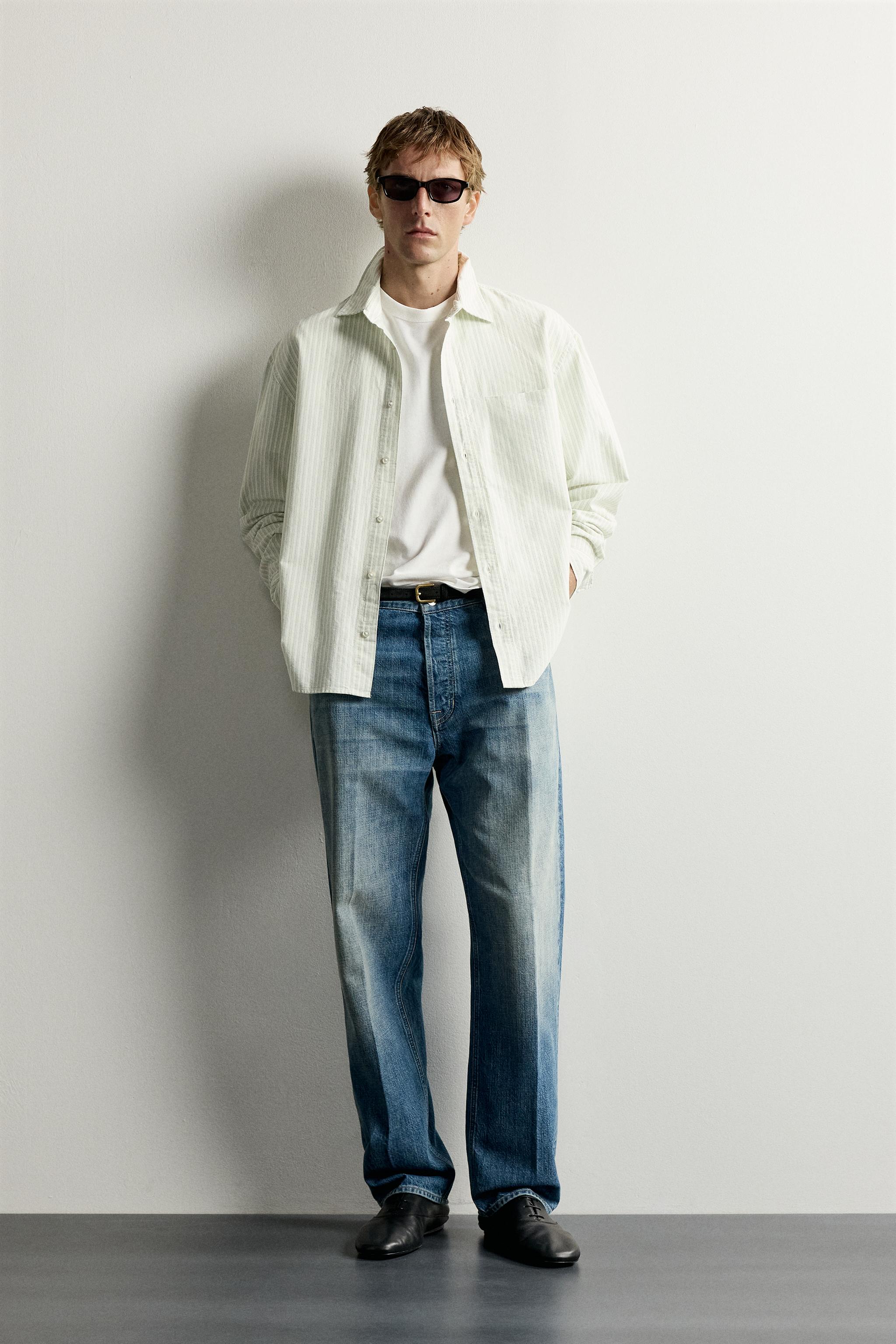 Мужские рубашки Zara RELAXED FIT OXFORD SHIRT