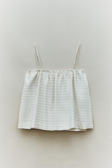 STRIPED TOP - Ecru by Zara - Image 5