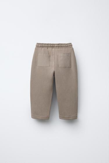PANTALON BIMATIÈRE AVEC ÉTIQUETTE - Beige clair de Zara - Image 1